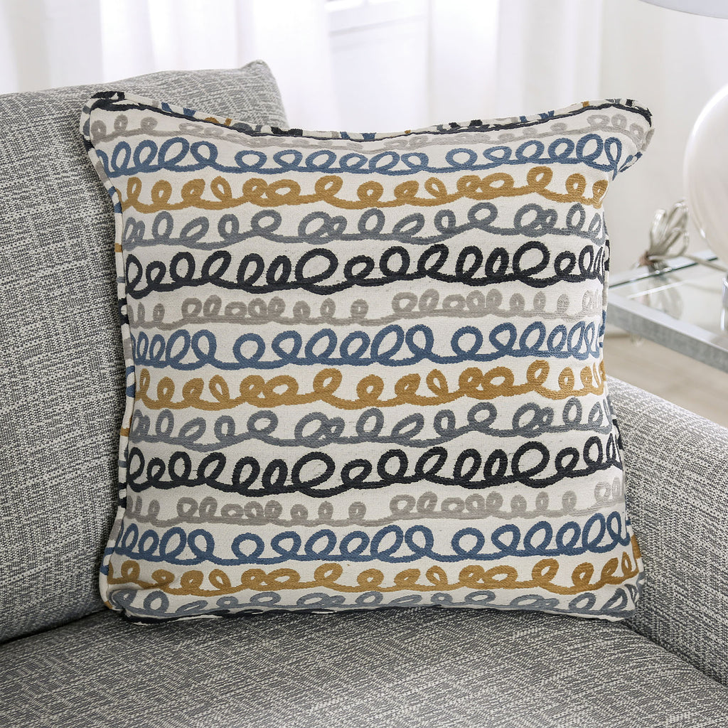 CHANCERY - Chair & Half, Gray/Navy - SM8194-CH