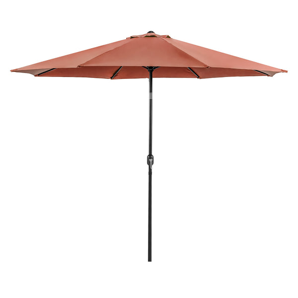 LALI - 11' Outdoor Umbrella, Red + Base - LA-A011RD+BASE