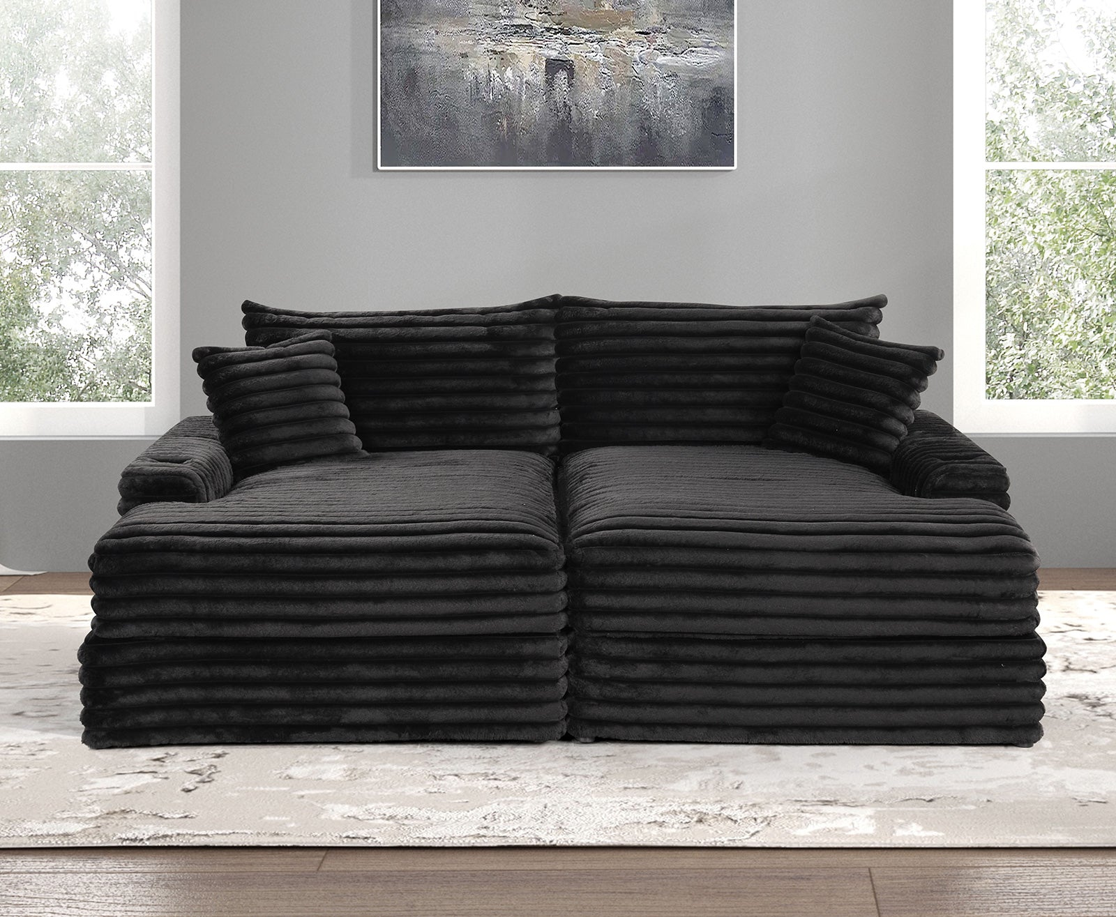TAVEDESTRAND - Double Chaise Sofa - FM6900BK-PK