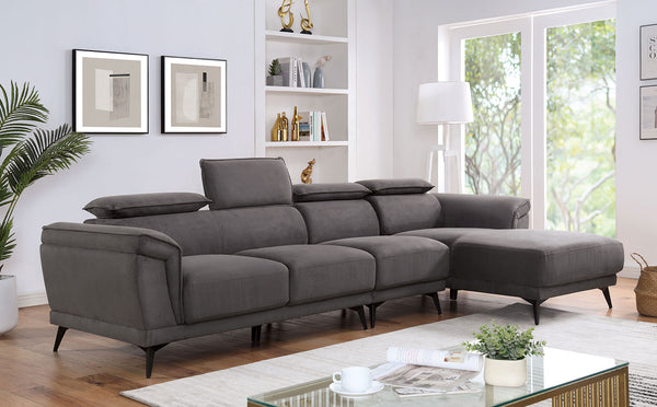 NAPANEE - Sectional w/ Armless Chair - CM6254GY-SECT+AC