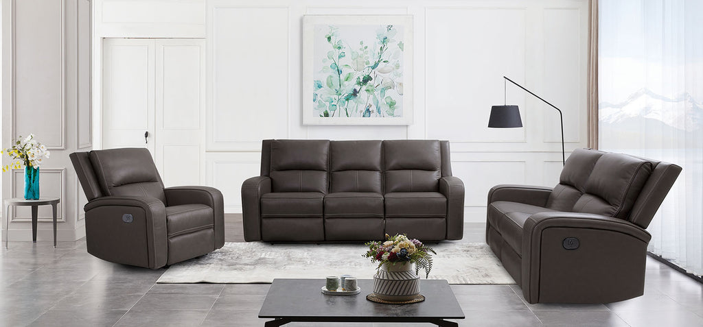 VASILIOS - Power Sofa + Loveseat - CM9914GY-PM-2PC