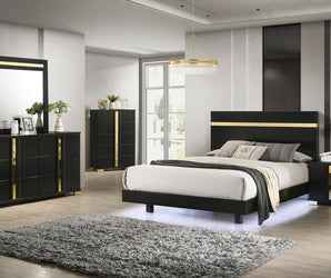 LILLESTROM - 4 Pc. Queen Bedroom Set - FM7217BK-Q-4PC