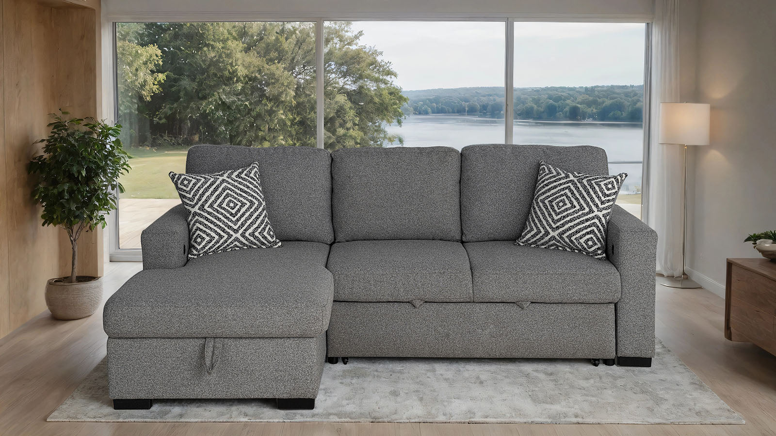 CHATHAM - Left-Chaise Sectional - FM64005GY-SECT-L