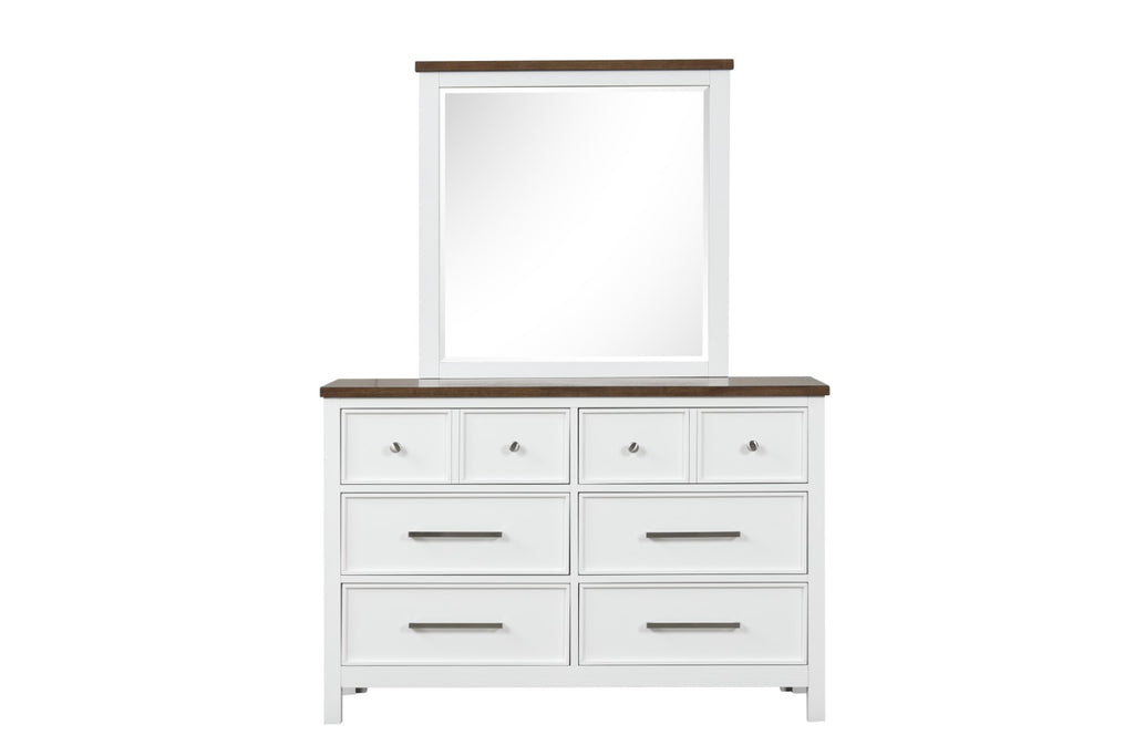 PINETOP - Dresser, White/Dark Brown - FM7171WH-D