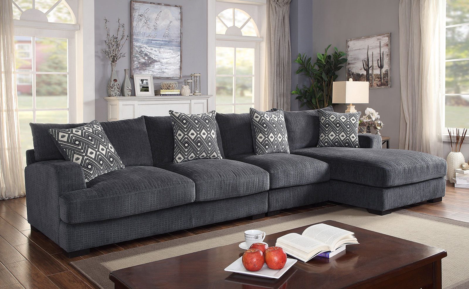 KAYLEE - Large L-Shaped Sectional - CM6587-SECT-LL-R