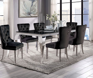 NEUVEVILLE - 7 Pc. Dining Table Set - CM3903BK-T-7PC-261BK