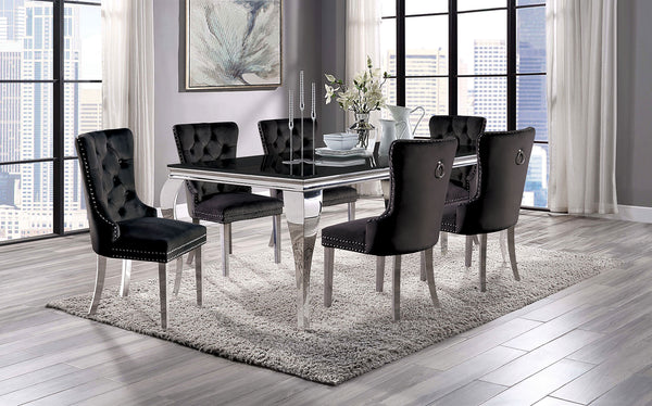 NEUVEVILLE - 7 Pc. Dining Table Set - CM3903BK-T-7PC-261BK