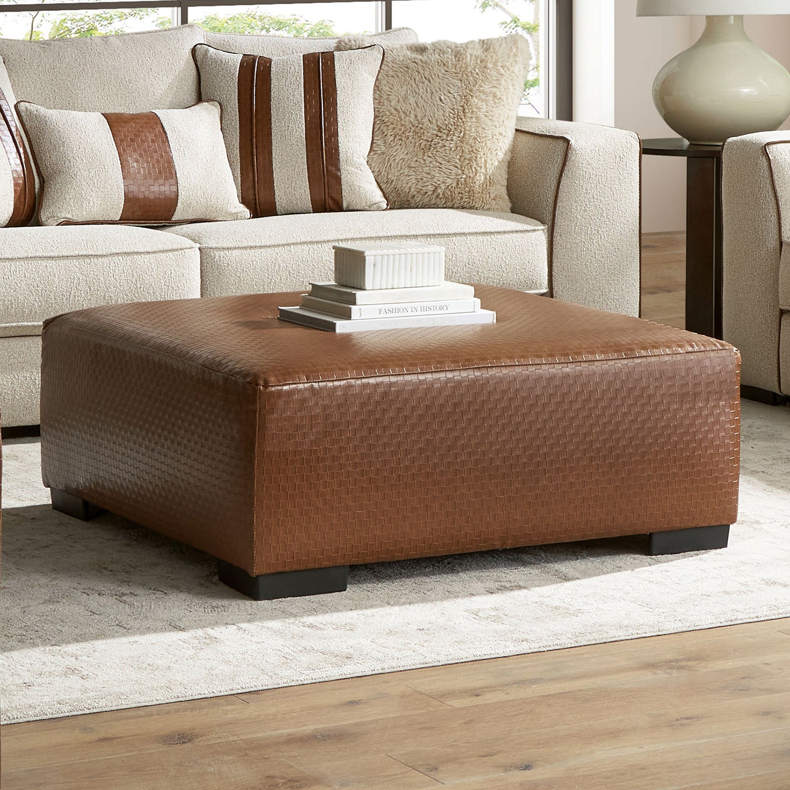 ULVERY - Ottoman, Brown - SM5185-OT