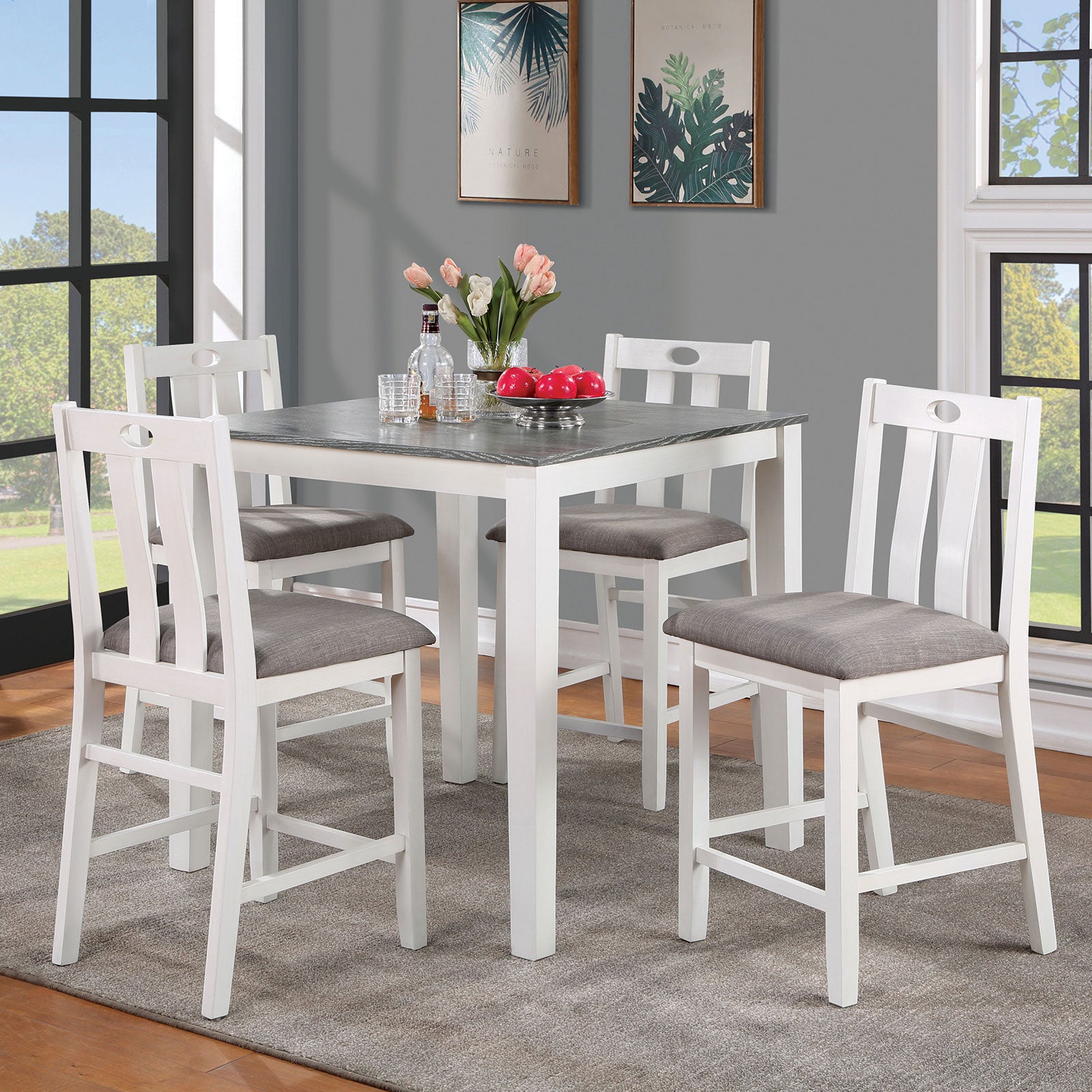 DUNSEITH - 5 Pc. Counter Ht. Table Set - FOA3388PT-5PK