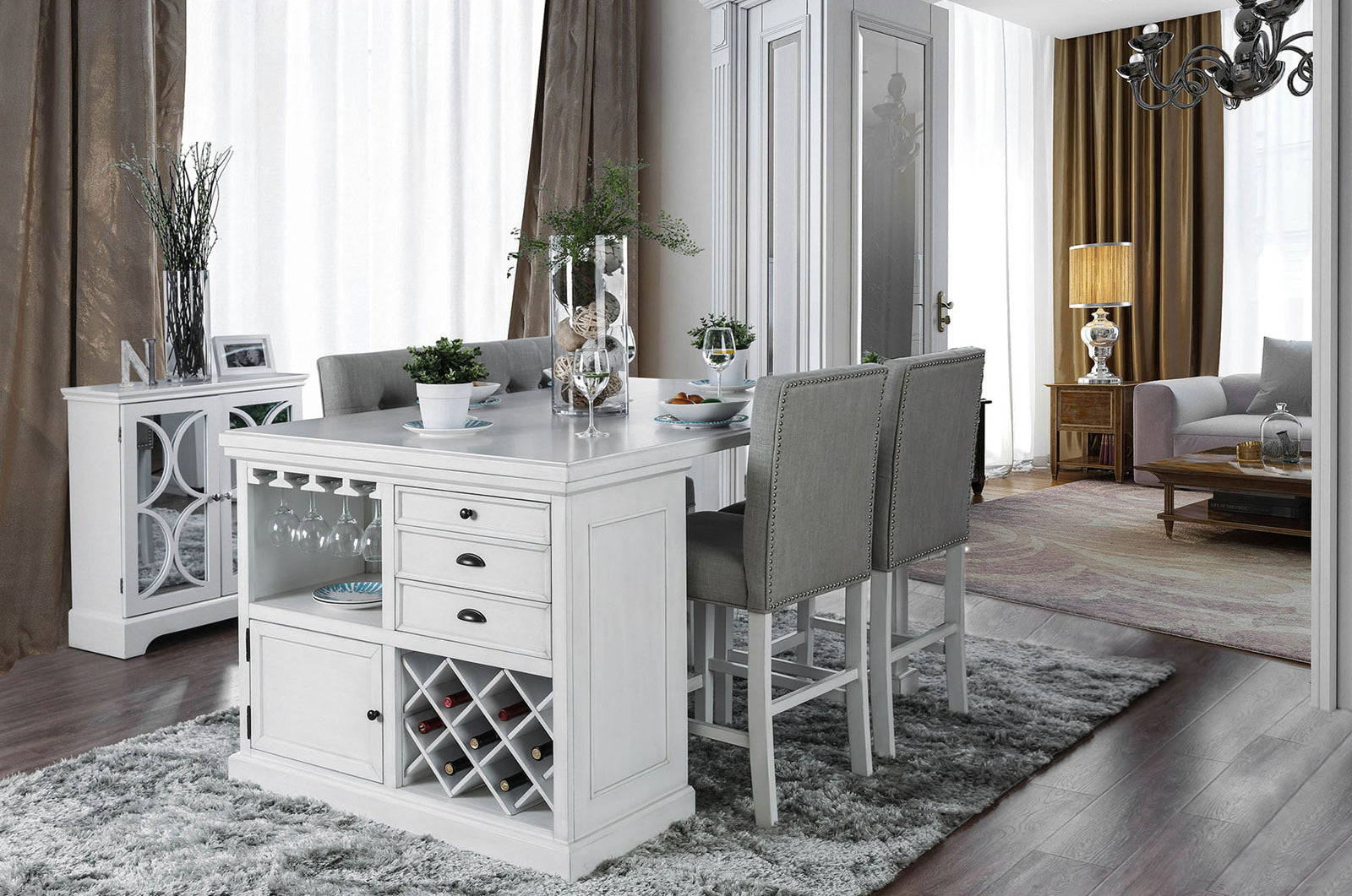 SUTTON - 5 Pc. Dining Table Set - CM3390PT-5PC