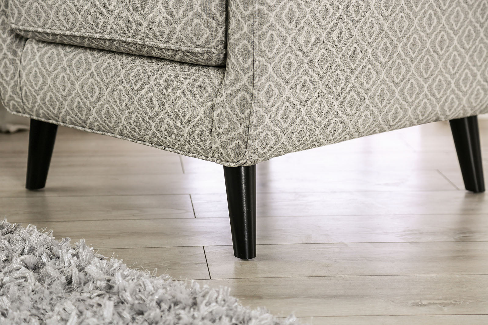 STEPHNEY - Accent Chair, Gray/Gold - SM8193-CH-SQ