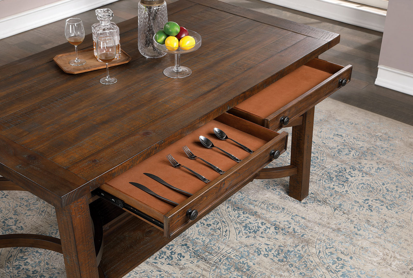 FREDONIA - 6 Pc. Counter Ht. Table Set w/ 2 PC + PBN+ 2 BC - CM3902PT-6PC
