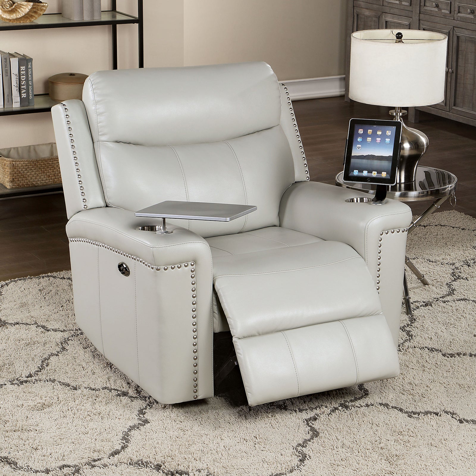 FLORINE - Power Sofa + Loveseat - CM6252LG-PM-2PC
