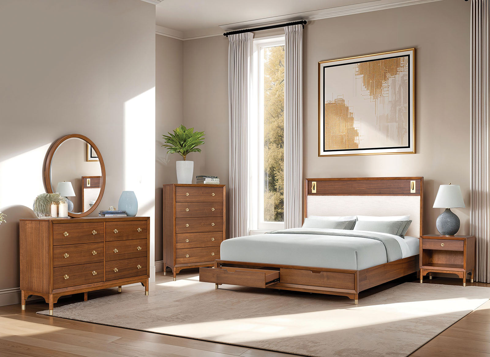 HEPBURNE - E.King Bed - FM74000WN-EK-ST-BED