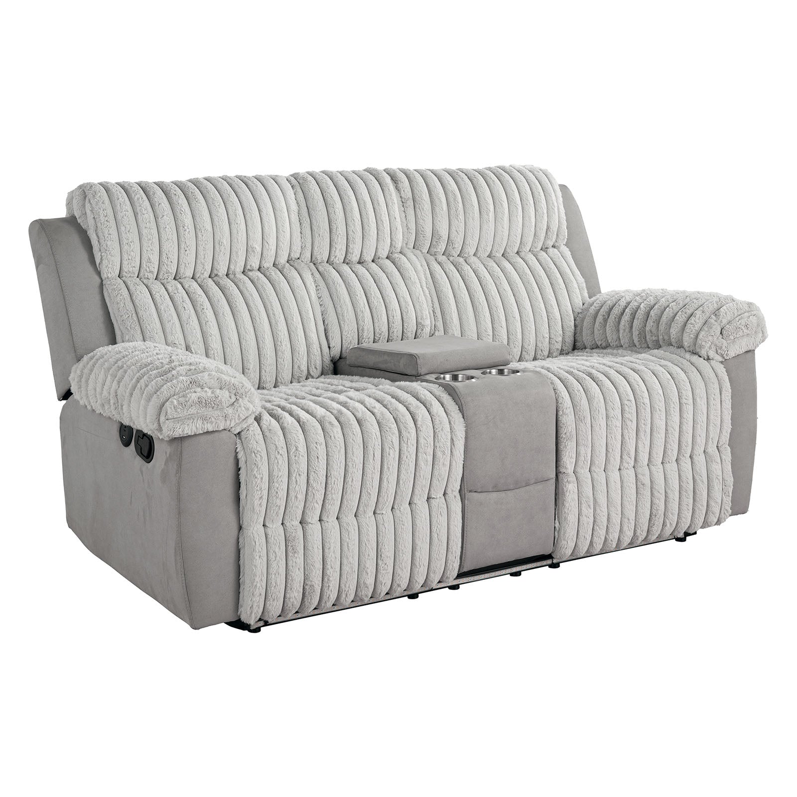 DIONYSUS - Manual Reclining Loveseat w/ Console - FM64004GY-LV-M