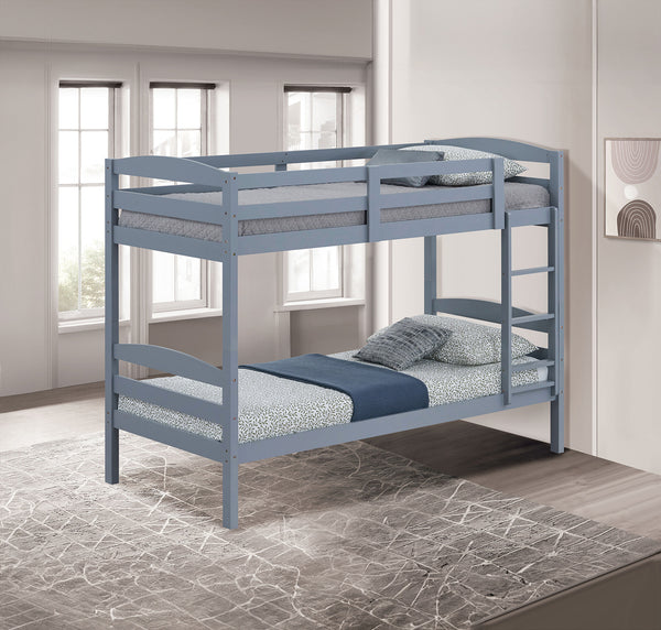 FINSBURY - Twin/Twin Bunk, Gray - FM-BK110GY-T