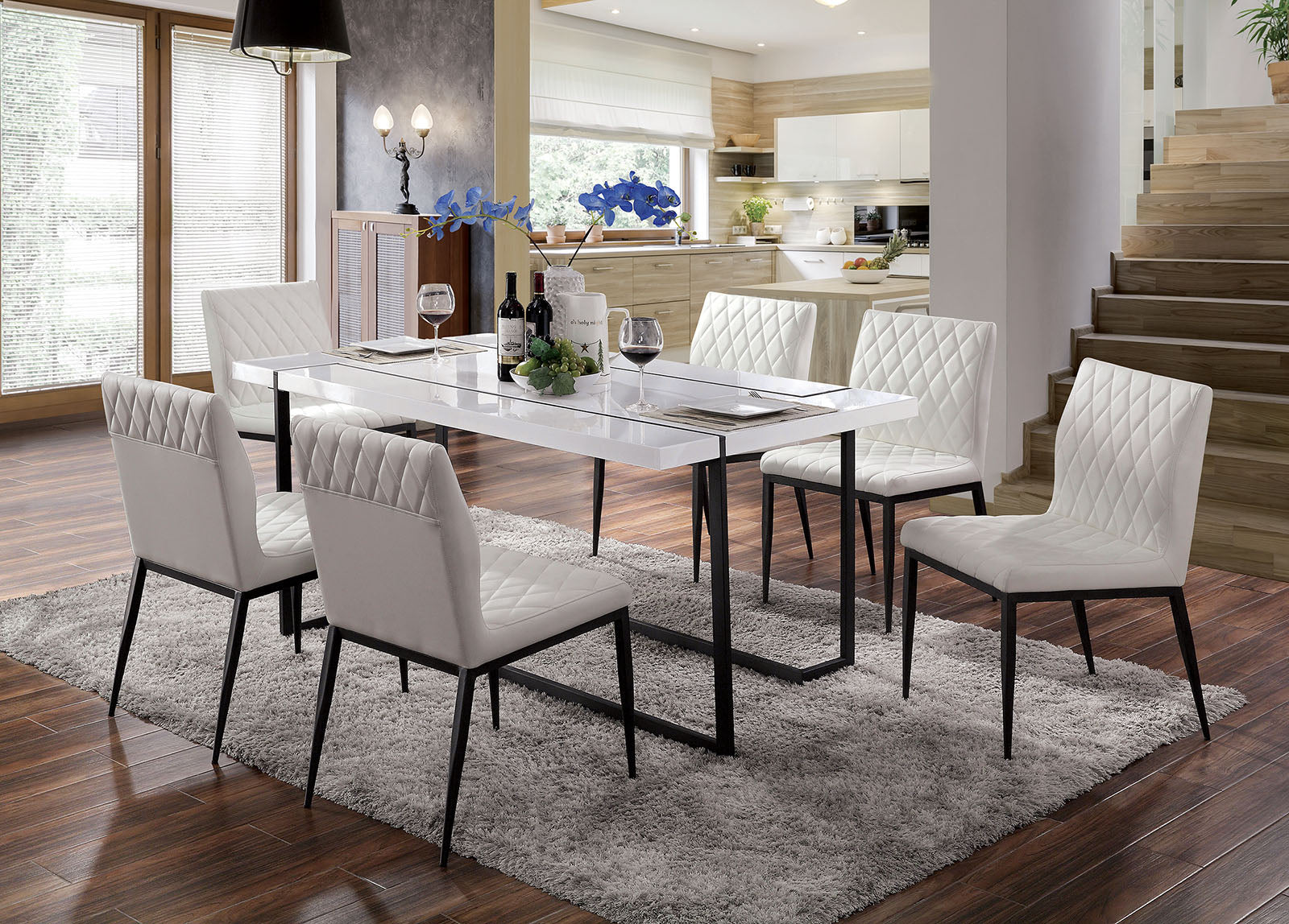 ALISHA - 7 Pc. Dining Table Set - FOA3799T-7PC