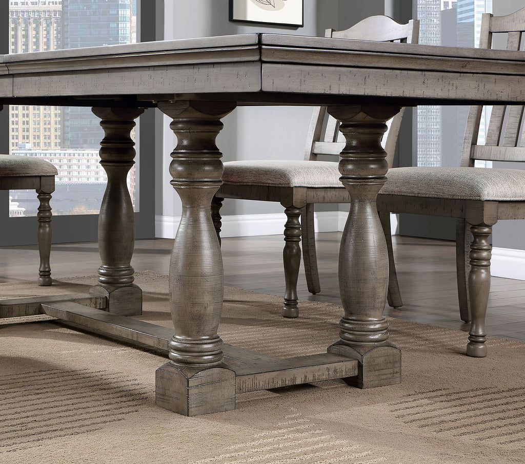NEWCASTLE - 7 Pc. Dining Table Set - CM3254GY-T-7PC