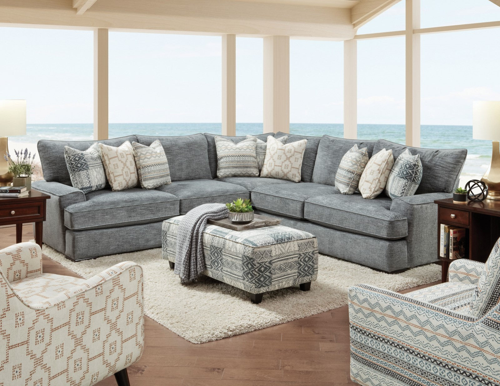 EASTLEIGH - Accent Chair, Keystone - SM8186-CH-SQ