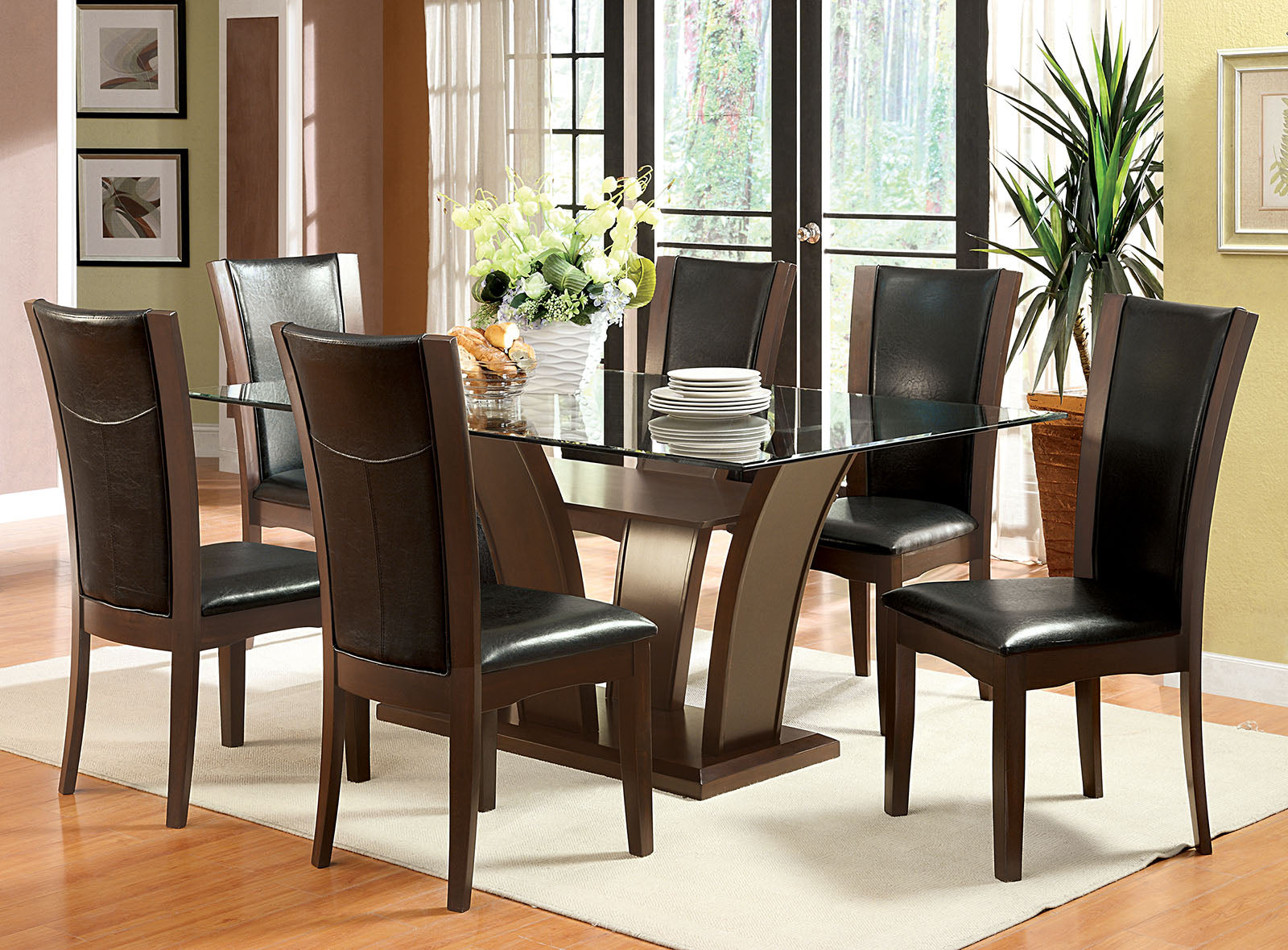 MANHATTAN - 7 Pc. Dining Table Set - CM3710T-7PC