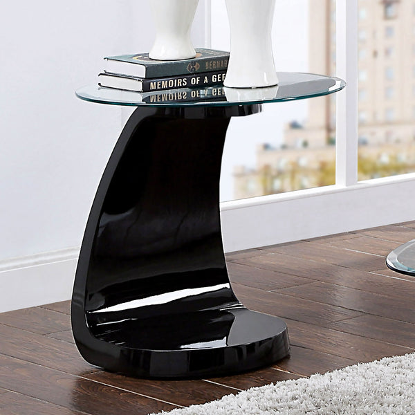 NAHARA - End Table, Black - FOA4042BK-E-TABLE