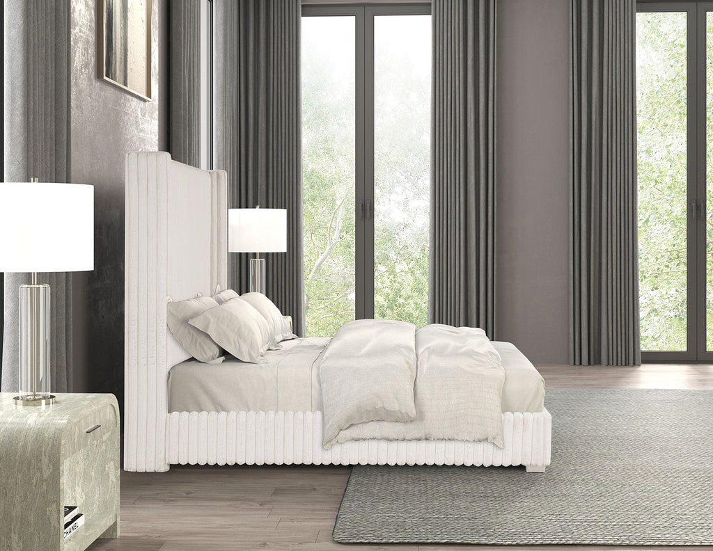 CADWELL - E.King Bed, White - FM7120WH-EK