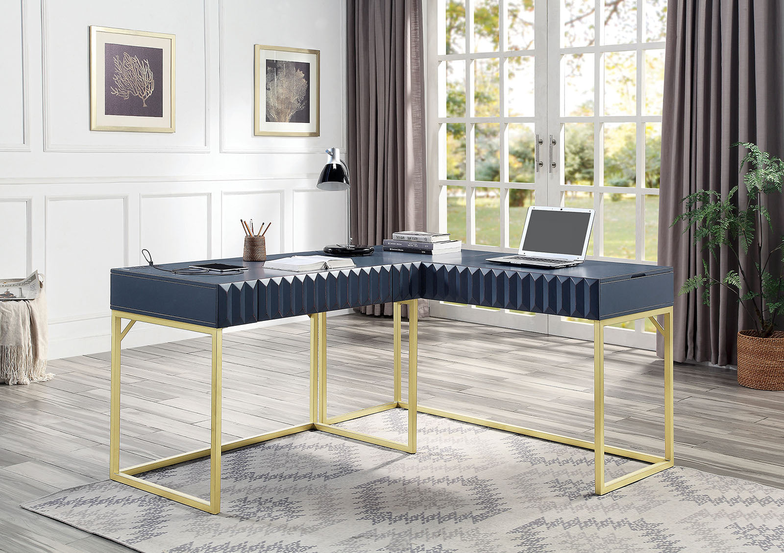 FREIBURG - Corner Desk - CM-DK406BL-PK