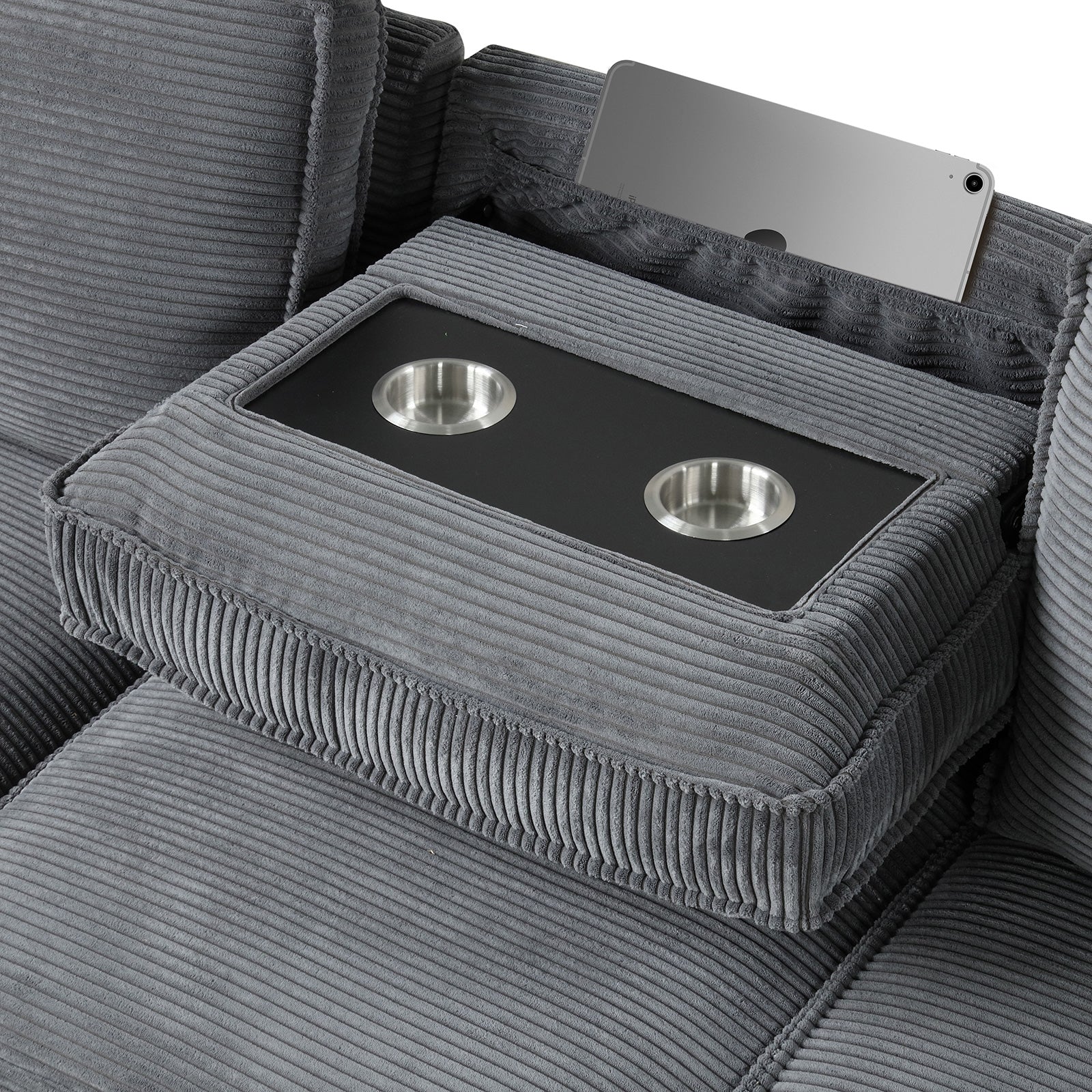 WINSFORD - Sectional Reversible Chaise Storage - FM6967GY-SECT