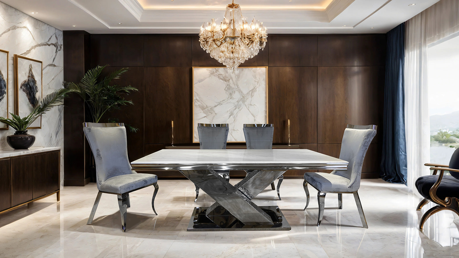 PALAZZO - Dining Table - FM33002SV-T-TABLE