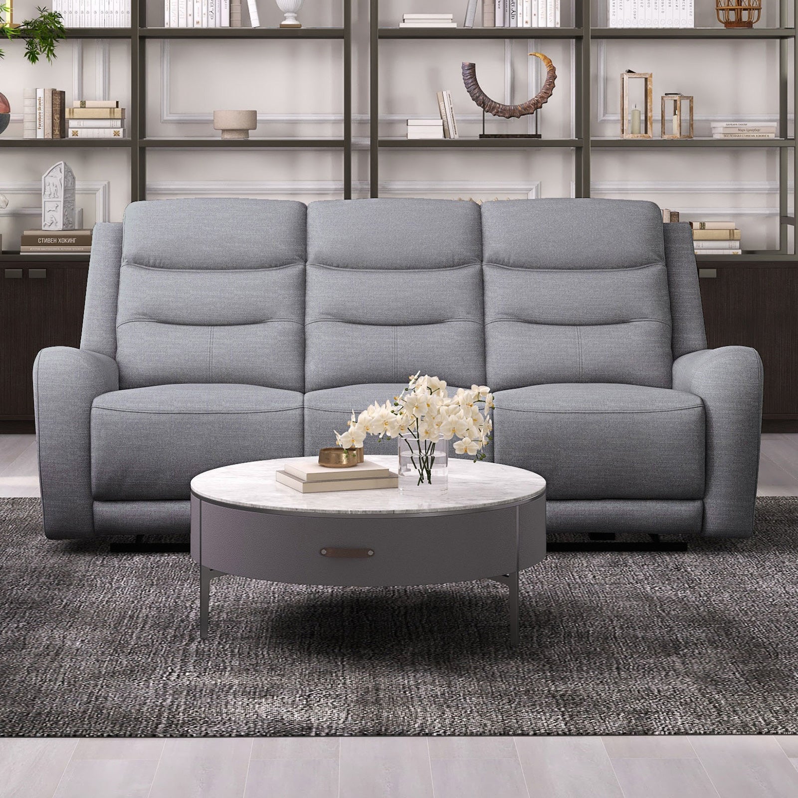 MATTHIAS - Sofa + Loveseat - CM9987GY-M-2PC