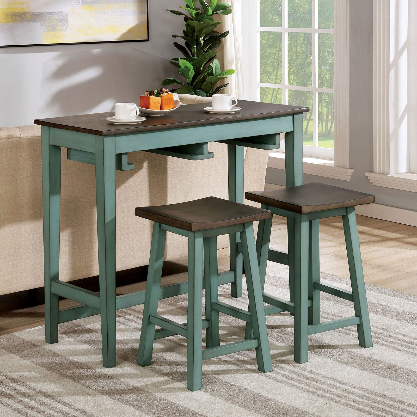 ELINOR - 3 Pc. Bar Table Set - CM3475GR-PT-3PK