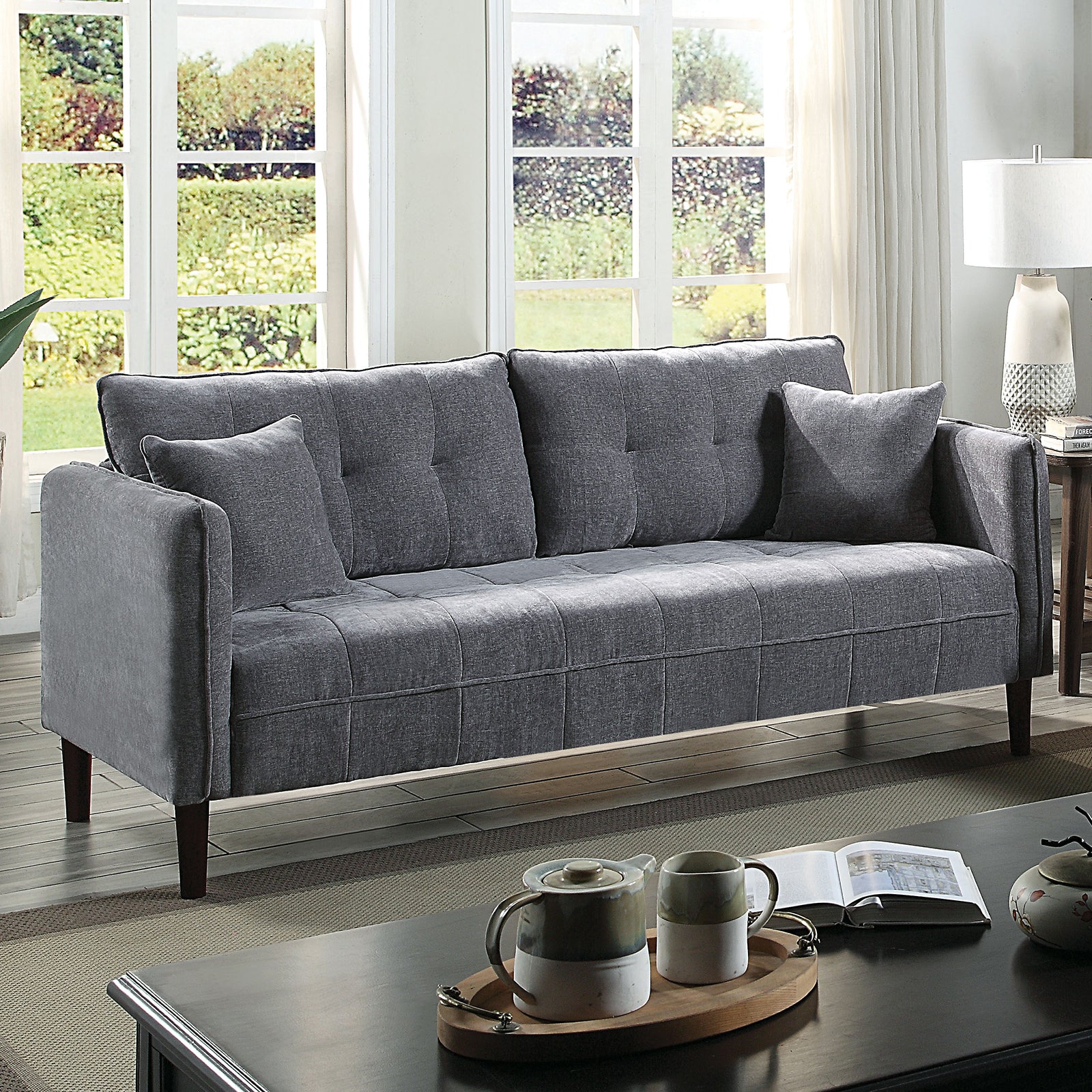 LYNDA - Sofa + Loveseat - CM6736DG-2PC