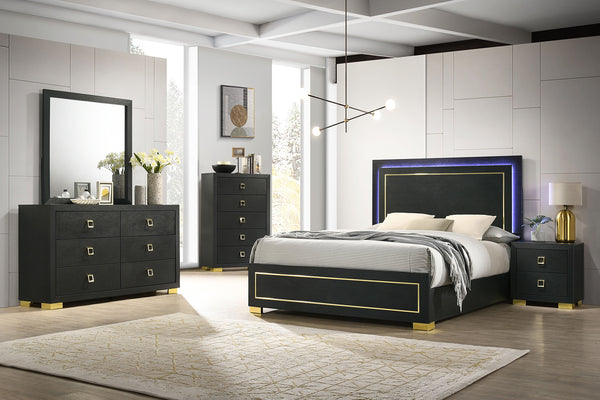 LATIMER - Full Bed, Black - FM7270BK-F-BED