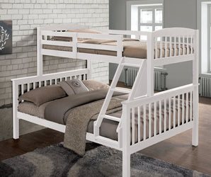 BROOKINGS - Twin/Full Bunk Bed, White - NX-BK001WH-BED