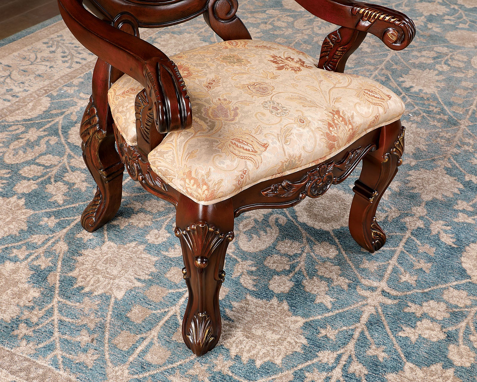 NORMANDY - 9 Pc. Dining Table Set (2AC+6SC) - CM3145T-9PC