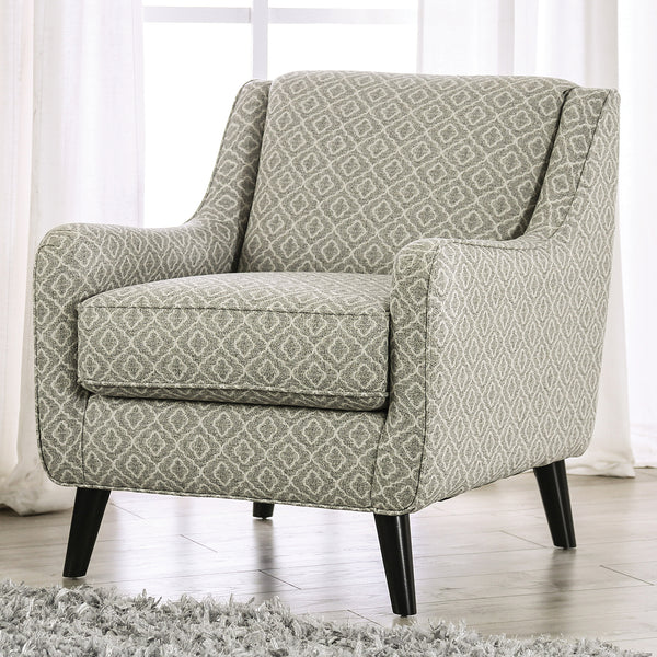 STEPHNEY - Accent Chair, Gray/Gold - SM8193-CH-SQ