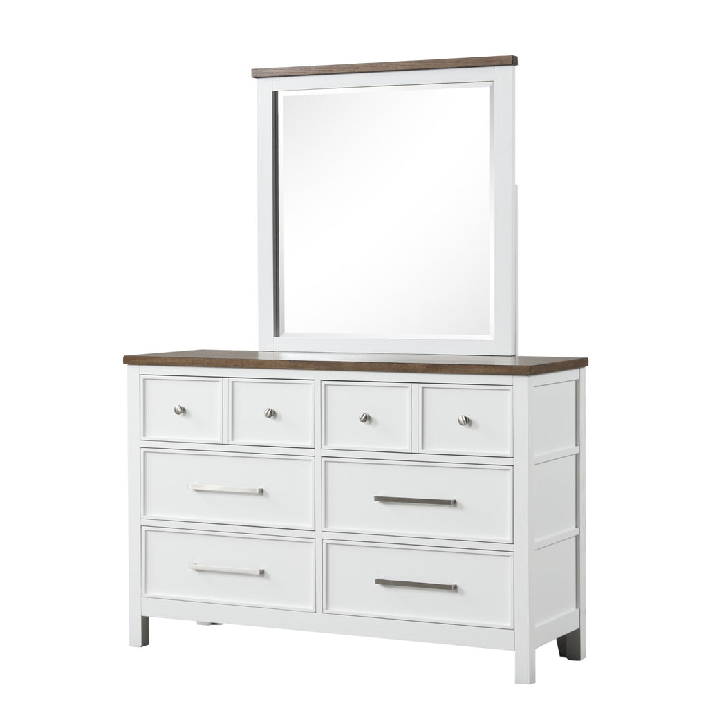PINETOP - Dresser, White/Dark Brown - FM7171WH-D