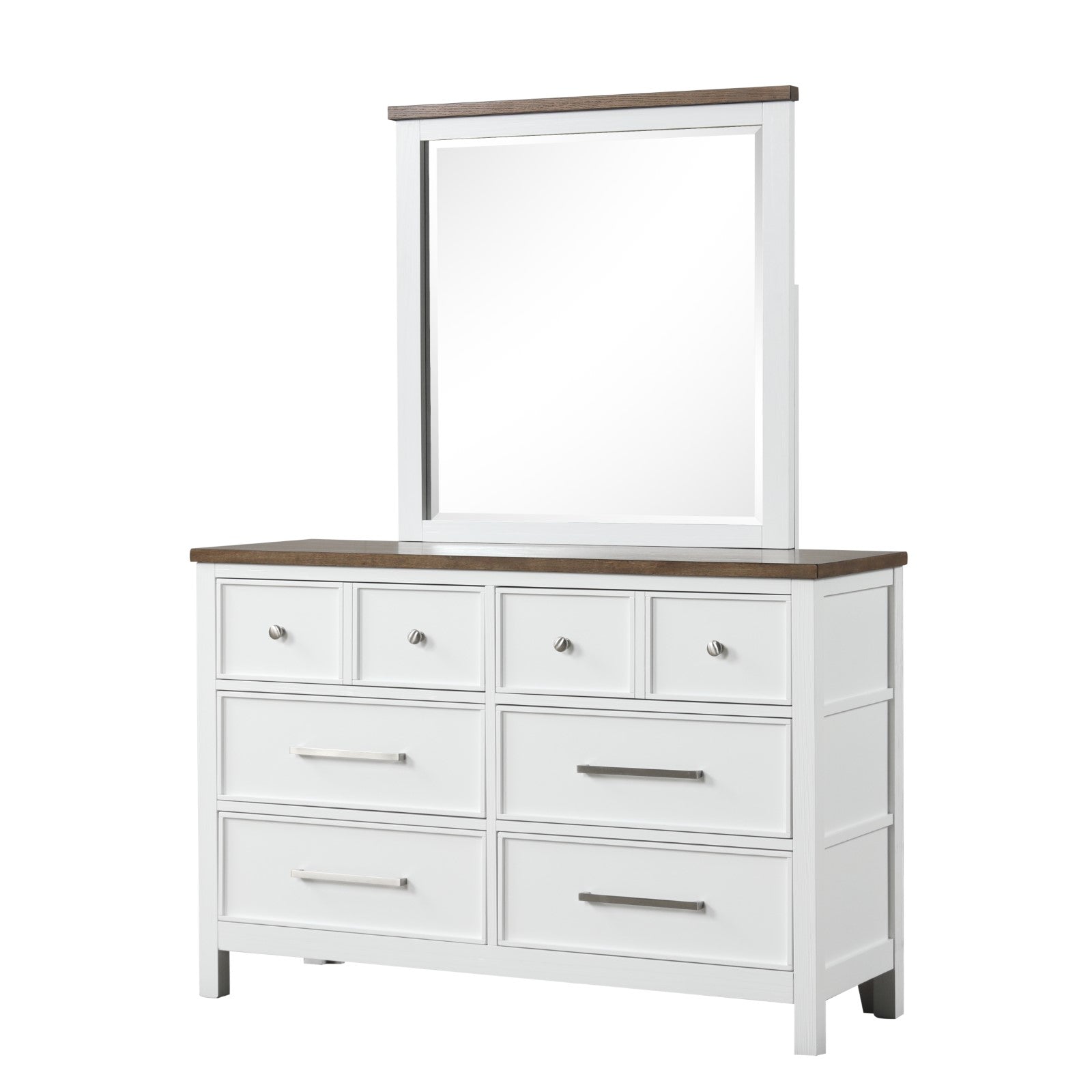 PINETOP - Dresser, White/Dark Brown - FM7171WH-D