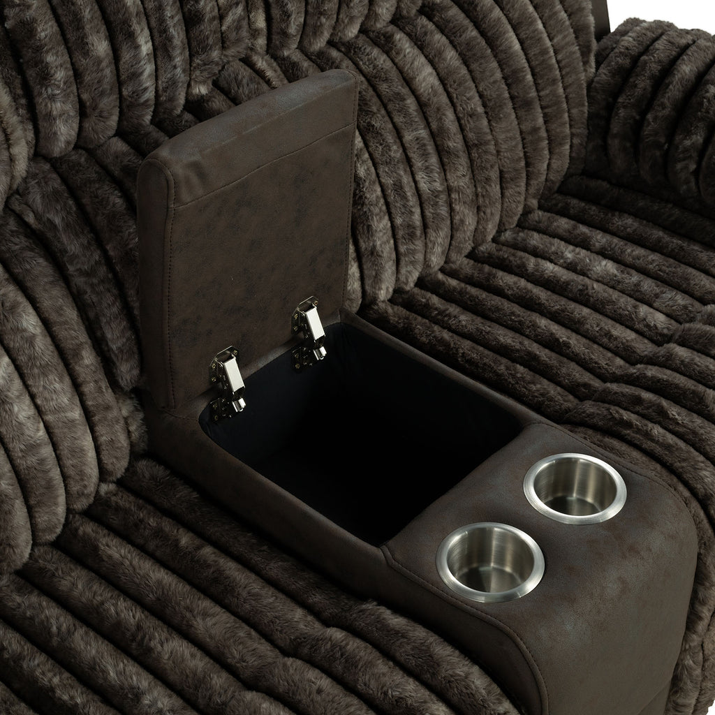 DIONYSUS - Manual Reclining Loveseat w/ Console - FM64003BR-LV-M
