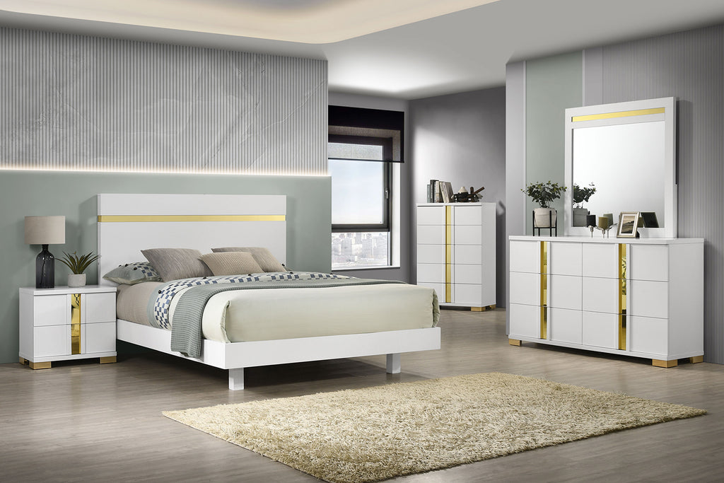 LILLESTROM - 4 Pc. Queen Bedroom Set - FM7217WH-Q-4PC