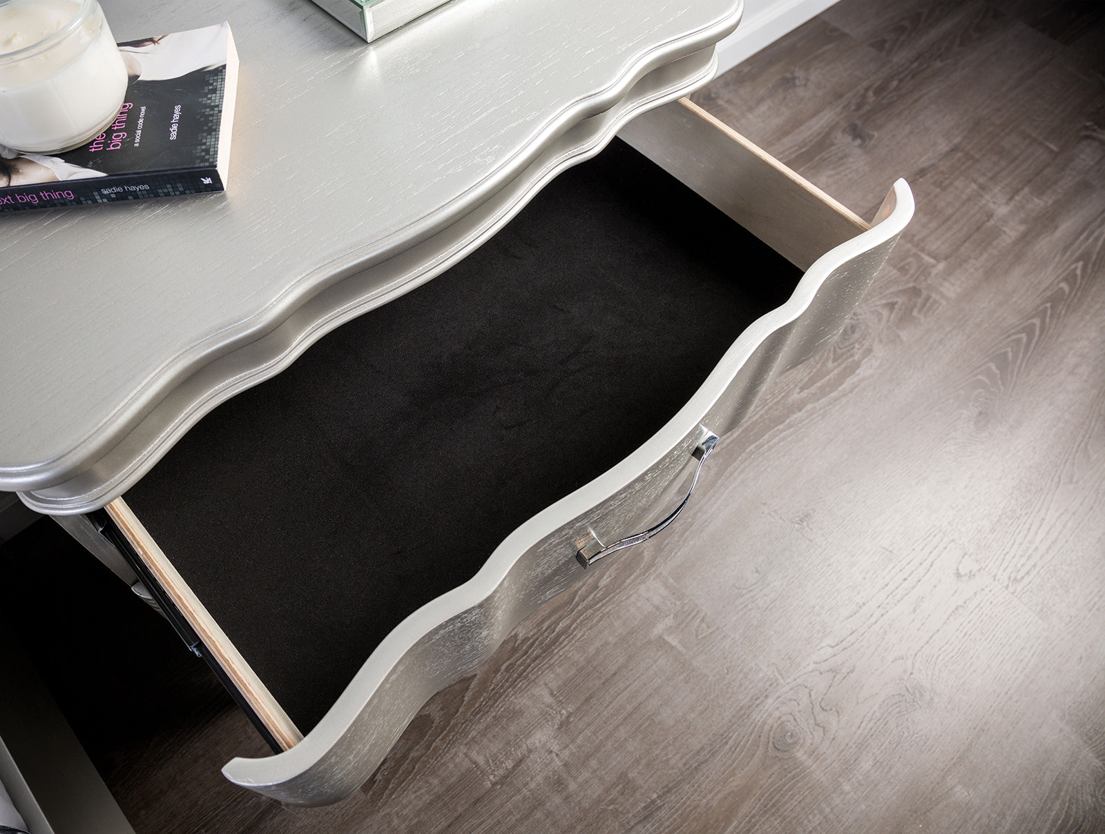 ELEANORA - Nightstand, Silver - FM7416SV-N