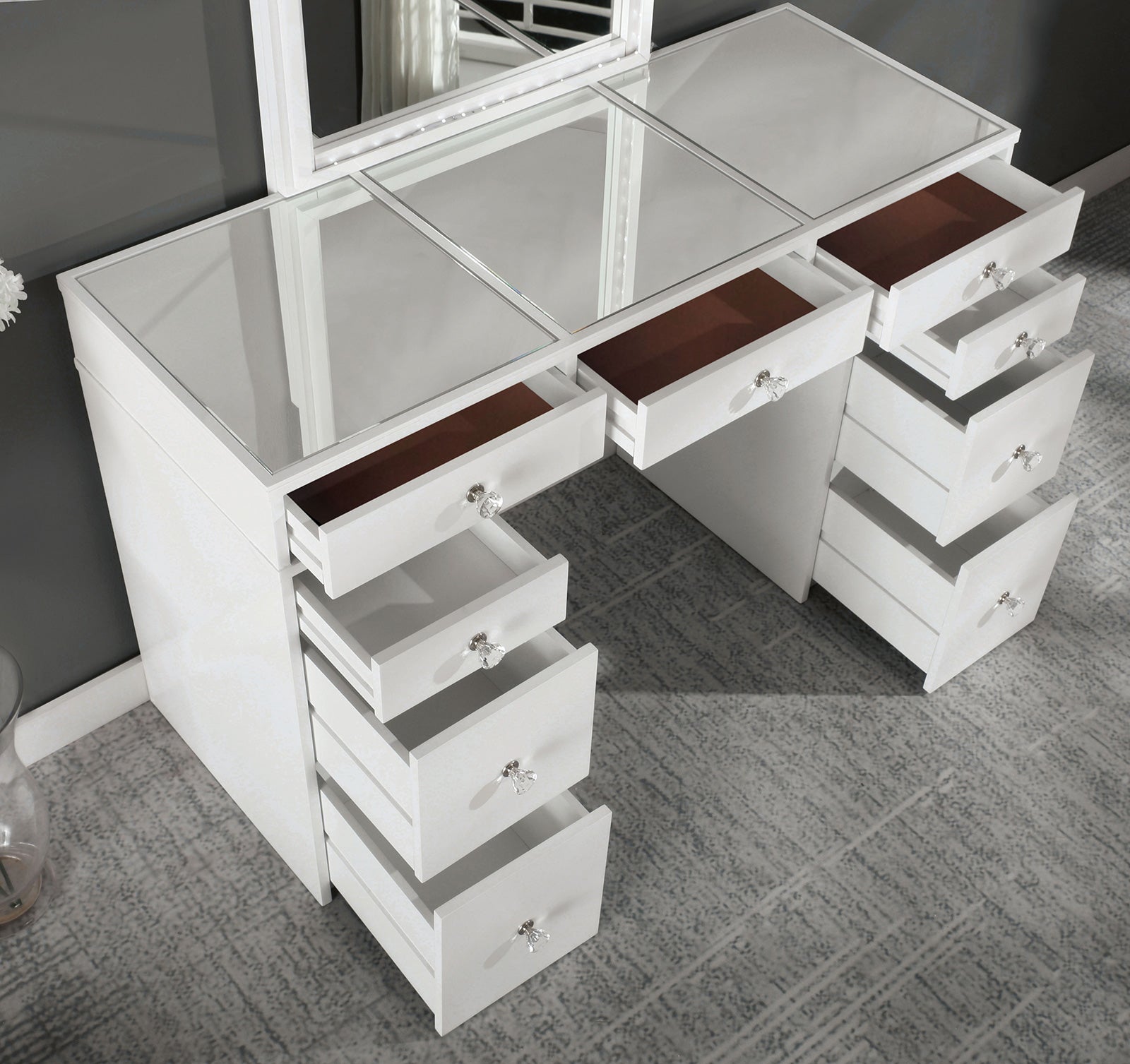 LOUISE - Vanity w/ Stool - FOA-DK5240-SET