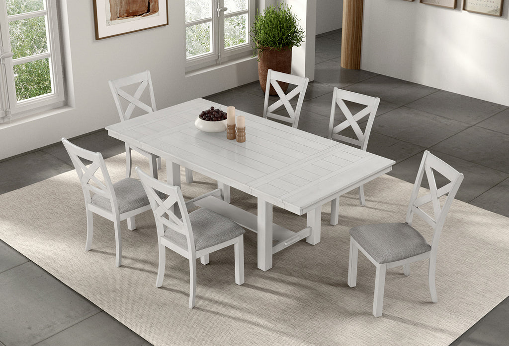 FERRONE - 7 Pc. Dining Table Set - FM3429WH-T-7PC
