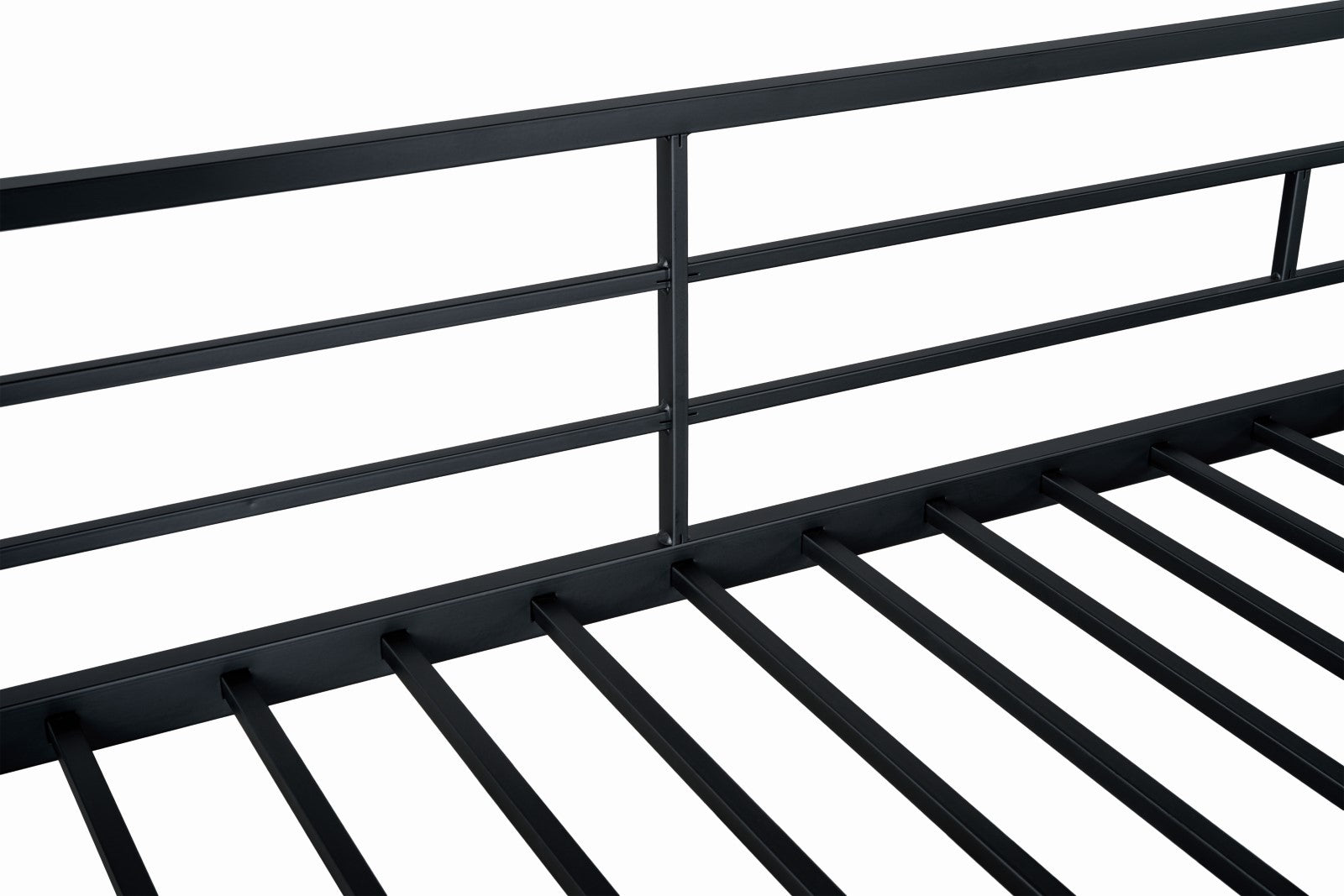 FELGU - Triple Twin Metal Bunk Bed, Black - FM-BK909BK-T-BED
