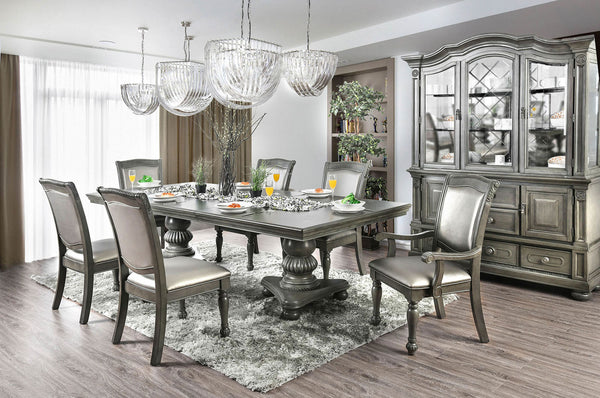 ALPENA - 7 Pc. Dining Table Set (2AC+4SC) - CM3350GY-T-7PC
