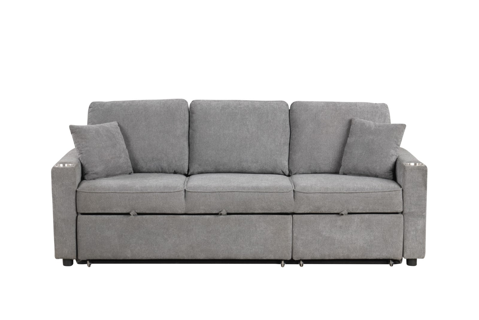 KENDAL - Sleeper Sofa Sectional w/ Cupholder - FM6965GY-SF-PK