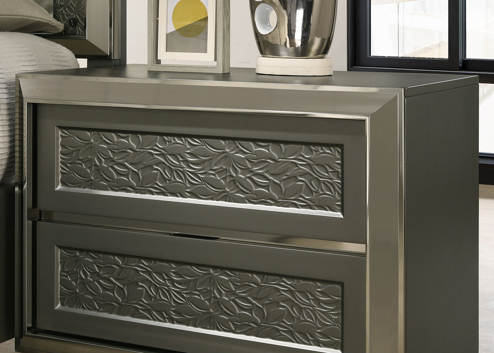 LEYLAND - Nightstand, Dark Gray - FM7252DG-N