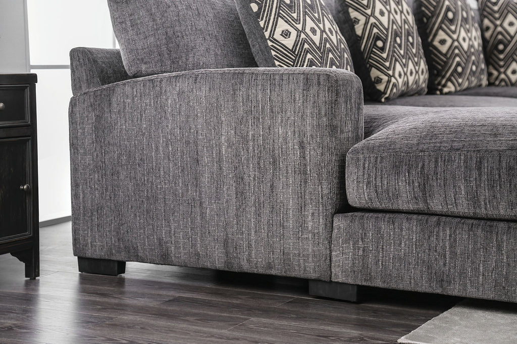 KAYLEE - U-Shaped Sectional w/ Ottoman - CM6587-SECT-R+OT