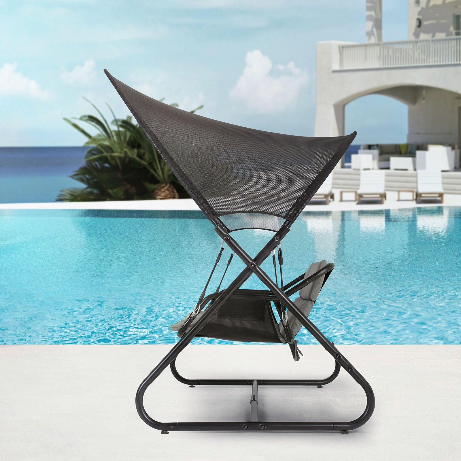 SANDOR - Swing Chair, Black - GM-1013BK