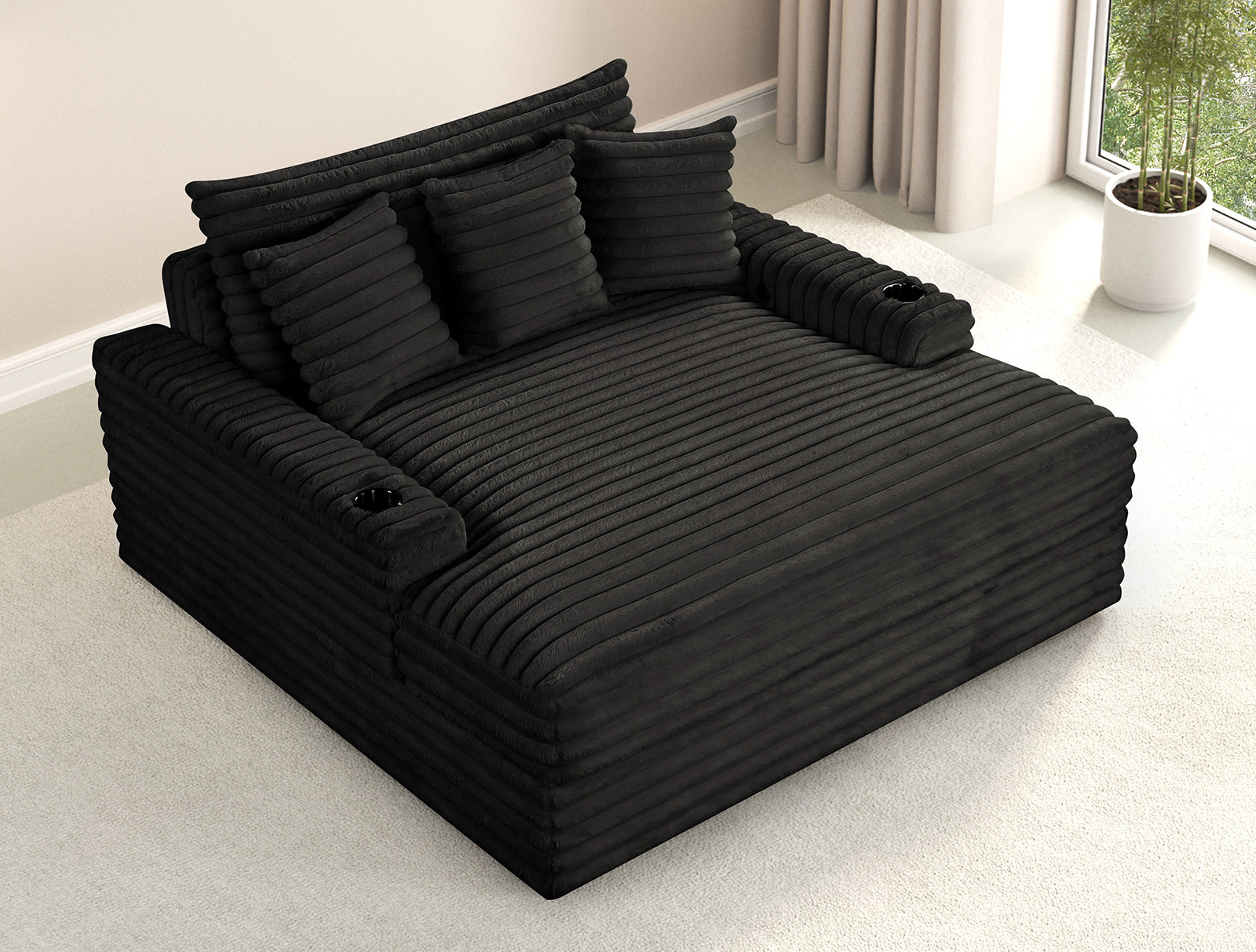 VEYRIER - 2 Arm Chaise - FM6901BK-CE